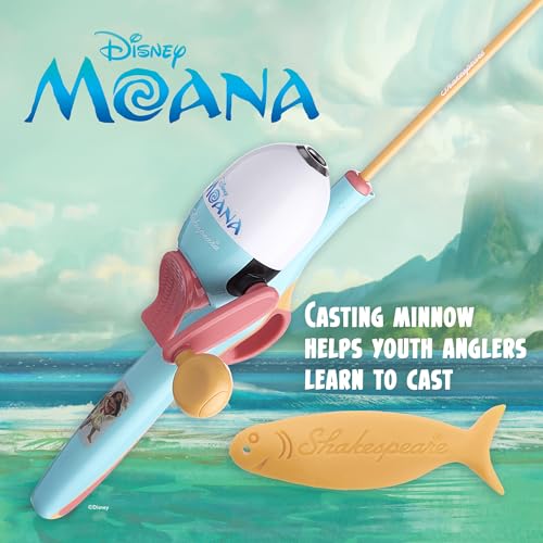 Shakespeare Youth Fishing Reel and Rod Combo - color: Disney Moana Beginner