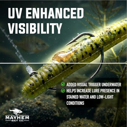 Liquid Mayhem Shad Fish Attractant Gel 60 ml / 2 oz · 60 Uses – Real Anchovy Bait & Aminos | UV-Enhanced Long-Lasting Gel – All Lure Types - size: 2-Pack