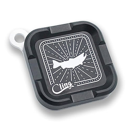 Cling Fishing Products Mag Grab® Mini – Compact Magnetic Fly Holder/Fly Patch & Organizer for Fly Fishing Vest, hat, Waders and Fishing Packs (Center of Attention, Black) - color: Black, style: Center of Attention