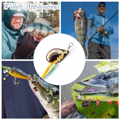 SUPERFINDINGS 120Pcs 4 Bags 4 Styles Stainless Steel Wire Spinner Baits 8.7-16cm Stainless Steel Fishing Spinner Shaft Fishing Looped Spinner Shaft for Fishing Lure Making Supplie