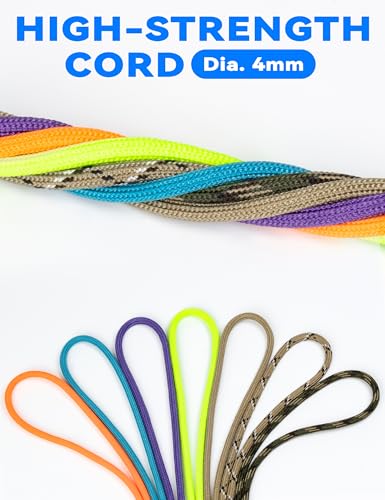 BLUEWING V2 Fishing Stringer Fish Keeper with 10 Stainless Steel Lock Snaps and 8ft Floating Rope - color: Patterned Khaki