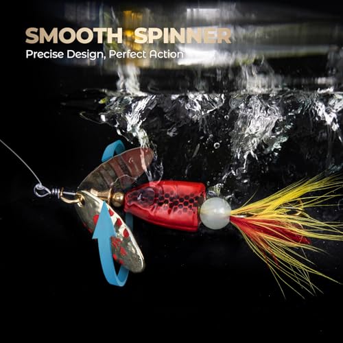 Goture Trout Lures Fishing Spinners, Hard Metal Spinner Baits for Freshwater and Saltwater, Spinner Lures Spoon Blade Fishing Lures Kit for Bass Trout Salmon Pike Walleye Crappie, Gifts for Men - color: A1:67pcs Fishing Lures Kit