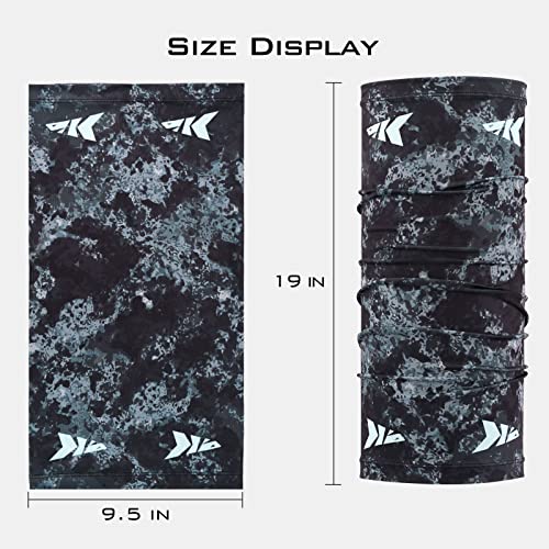 KastKing Sol Armis Neck Gaiter - UPF 50 Face Mask - UV Sun Protection Mask for Men & Women, Fishing, Hiking - color: B: Boulder Camo Obsidian, size: One Size