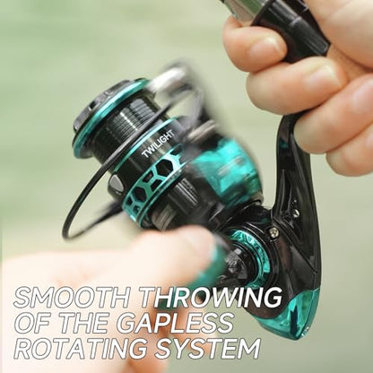 HAUT TON Dolphin Advance Edition Spinning Reel,5.2:1Gear Ratio,22LBS,5+1BB,Backlash Free Bearing,Sealed Drag System,Saltwater,Freshwater Fishing Reels - color: TGG, size: 6000