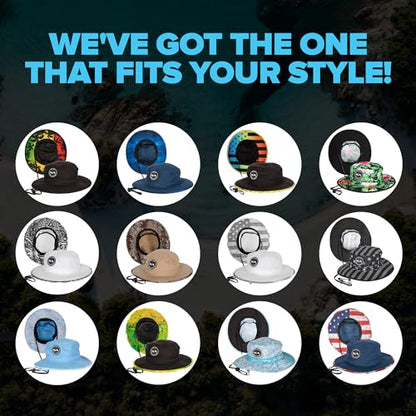 Soul of Adventure Bucket Hat | UV 50+ for Adults | Sun Protection with Adjustable Fit, Moisture-Wicking Fabric - color: Underwater Topography