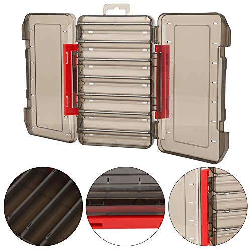 Fishing Lure Box, Tackle Storage Organizer with Adjustable Compartments Transparent Lid for Fishing Baits Lures Hooks Terminal Tackle
