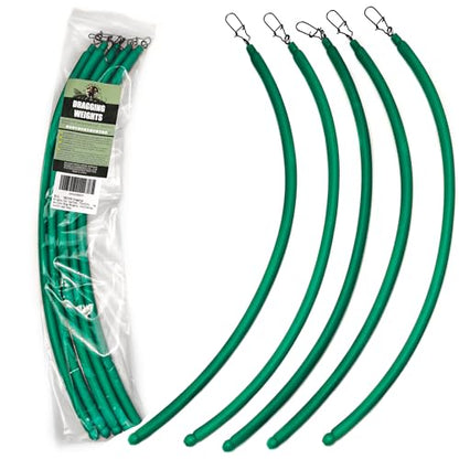 Dragging Weights for Catfishing, Drag Weights No Snag Sinkers for Bottom Bouncing, Trolling, Drifting, Snagless Catfish Sinker Tackle Gear and Equipment - size: B2-3oz-Green-5PCS