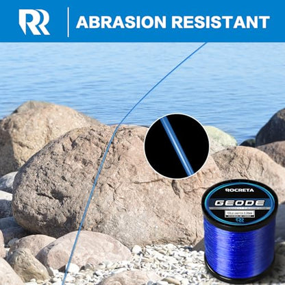Geode Monofilament Fishing Line - Premium Resistant Nylon Mono Fishing Line 3-100lb - Superior Freshwater & Saltwater Mono Leader Materials 500/1200/2400yds - color: BLUE, size: 30LB(2400YDS)