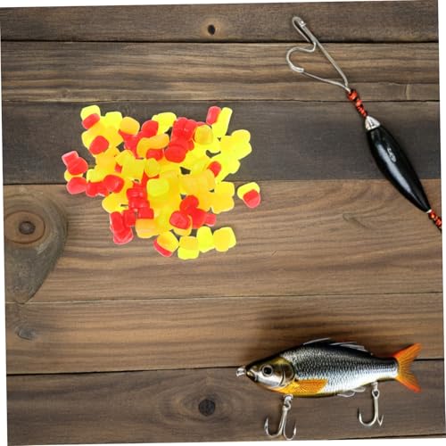 KESYOO 150pcs Soft Silicone Fake Corn Fishing Lures with Realistic Appearance and Convenient Design, Floating Trout and Carp Baits for Saltwater and Multiple Fish Species Fishing