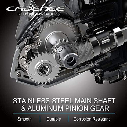 Cadence CS6 CS7 CS8 Spinning Reel, Ultralight Fast Speed Premium Magnesium Frame Fishing Reel with 10 Low Torque Bearings Super Smooth Powerful Fishing Reel with 36 LBs Max Drag & 6.2:1 Spinning Reel - style: Cs7-4000