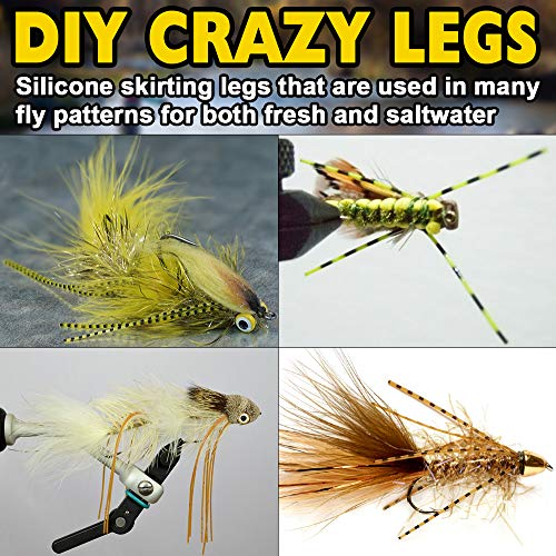 Fly-Tying-Materials-Rubber-Legs-Silicone-Rubber-Skirt 12-24 Colors Fly Tying Supplies - color: 12 Colors kit