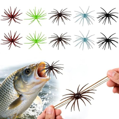 Tentacle Fishing Lure,Dice Bait Soft Plastic Swim Bait,Sea Urchin Lure,for Drop Shot,Weird Fishing Rig,Trout Sea Bass Mandarin Fish Catfish Slow Sinking Soft Lure 2.36 in,3.9 in and 4.3 in. - size: 10PC-4.3
