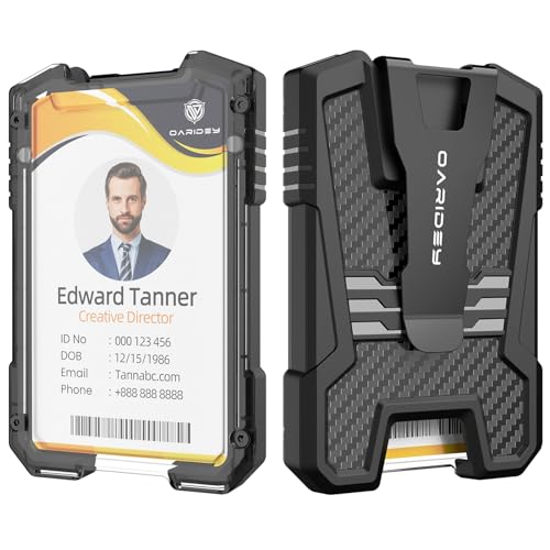 Oaridey Retractable Lanyards for ID Badges Holder, Badge Reel with ID Card Holder, Breakaway Lanyard, Holds 5 Cards and 10 Cash, Bearing 4.0 oz, Black - style: Retractable Badge Holder Lanyard