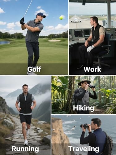 FREE SOLDIER Men's Lightweight Golf Vest Outerwear Windproof Sleeveless Softshell Jacket Running Vest - color: Gray, size: X-Large