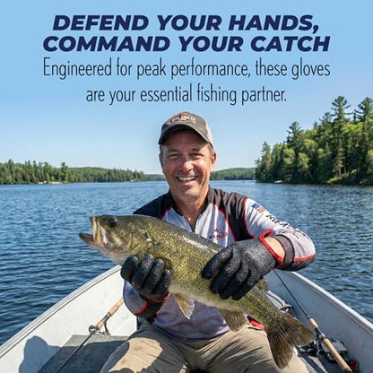 Rite Angler Handy Catching Fish Glove - Fishing Gloves for Men and Women, Handling, Catching, Cleaning, Non-Slip Grip, Breathable, Water-Resistant, Flexible - 8.5"