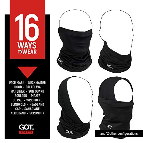 UPF 50+ Fishing Neck Gaiter - UV Face Mask Sun Protection for Men Women | Moisture-Wicking, Quick-Drying, Built-in SPF, UVA/UVB Blocking, Hunting Camo Design, Versatile Headwear - color: Midnight Black