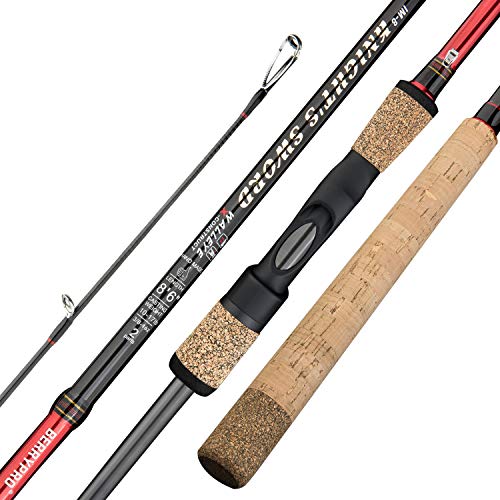 BERRYPRO Salmon & Steelhead Spinning Rod IM8 Carbon Walleye Fishing Rod (8'6''/9'/9'6''/10'/10'6'') - style: 9'