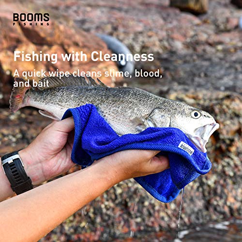 Booms Fishing B0T Microfiber Fishing Towel with Clip, 3 Pack Blue - color: Blue_3 Pack