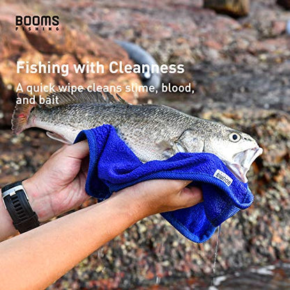 Booms Fishing B0T Microfiber Fishing Towel with Clip, 3 Pack Blue - color: Blue_3 Pack