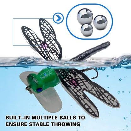 Topwater Fishing Lures Insect Fishing Lures Dragonfly Fishing Lures Dragonfly Lure Fishing Bait with Hooks for Outdoor Fishing Tools - color: Dragonfly 5pcs