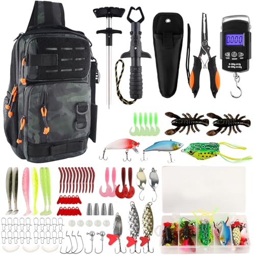 Hikary Fishing Backpack with Tackle Boxes,Fishing Tool Kit,Lightweight Outdoor Water-Resistant Fishing Shoulder Bag with Rod Holder Fisherman Gift Saltwater Freshwater - color: Green