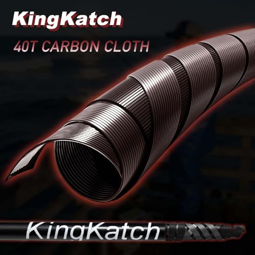 Ultralight Fishing Rod 6’0” UL, 2-Piece Spinning & Casting Rod, Carbon Graphite Lightweight Blank, Sensitive Fast Action Trout Rod, Black Fishing Pole with Red Triangle EVA Handle - color: Black-SPIN-6'6"