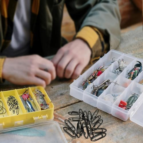 50 Pack Fishing Speed Clips, High Strength Stainless Steel Speed Clip, Fishing Stealth Power Speed Clips, Stainless Steel Quick Change Clip, Fishing Clips Quick Change - size: 1.8cm