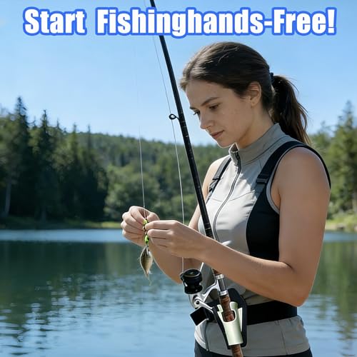 Slide-in Rod Hip Holster Belt Holder Fly Kayak Bank Fishing Fits 35mm Grips | Ambidextrous quick draw abs rod holder fits 2in belts lightweight clip for outdoor anglers trips & holiday gifts