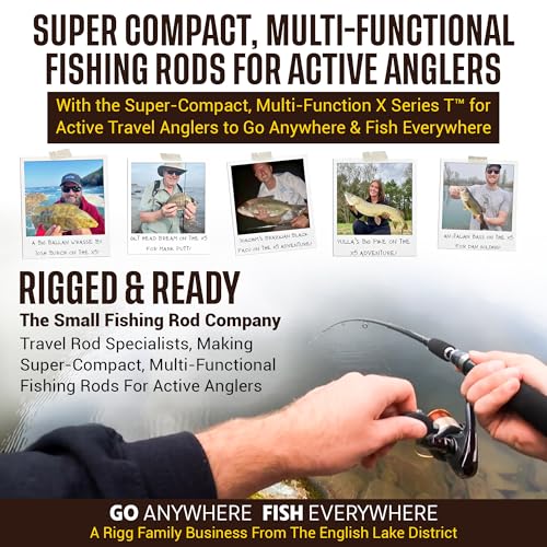 Rigged & Ready X Series™ Travel Fishing Rods. 6 Super Compact Combos and Rods, Multi-Functional, Spinning Poles. 5 to 25 Techniques from one Rod. Spin, Bass, Carp, Fly. Fresh & Saltwater Angling.