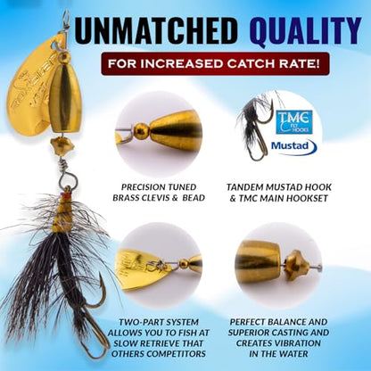 RoxStar Fly Strikers Proven Nationwide to Out-Fish Any Spinner | Hand-Tied in The USA | Most Versatile Fishing Spinner Ever! Trout, Bass, Steelhead