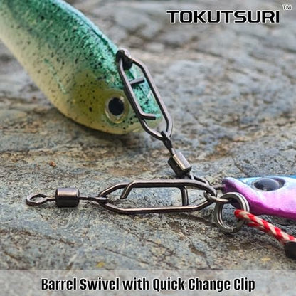 Fishing Power Clips Quick Change Speed Clips Fishing Swivels Snaps Easy Clips Fishing Swivel Ez Clip Snaps Fishing Tackle Black - size: E (52 Lbs) 50Pcs