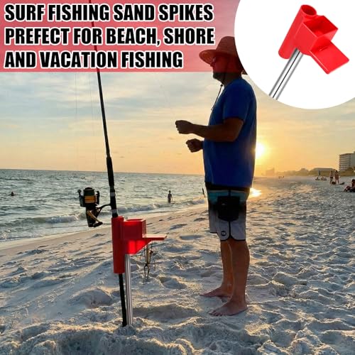 AceOrbit Sand Spike for Surf Fishing Bait Box Cutting Board PVC Portable Beach Fishing Rod Holder for Beaches, Rivers and Sandy Beaches Outdoor Angling