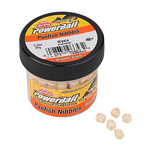 Berkley Powerbait Panfish Nibbles Fishing Soft Bait, Waxie, Small Jar - color: Waxie, size: Small Jar