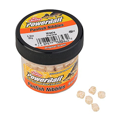 Berkley Powerbait Panfish Nibbles Fishing Soft Bait, Waxie, Small Jar - color: Waxie, size: Small Jar