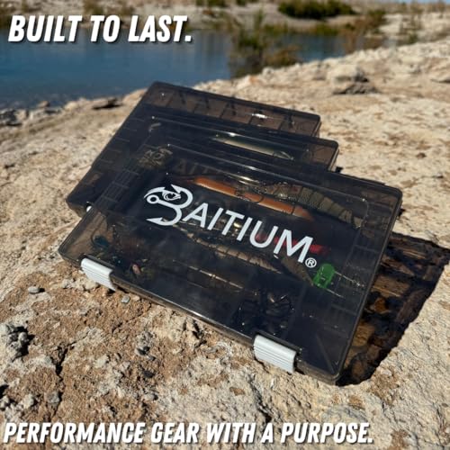 Baitium Fishing Tackle Box Organizer, Tackle Boxes With Dividers, Fishing Box, Tacklebox for Fishing, 3600 Tackle Tray or 3700, Lure Organizer, Plastic Storage- 3700 (2 Pack) - size: 2 3700 (Tray Size 13.8" x 8.9" x 1.8")