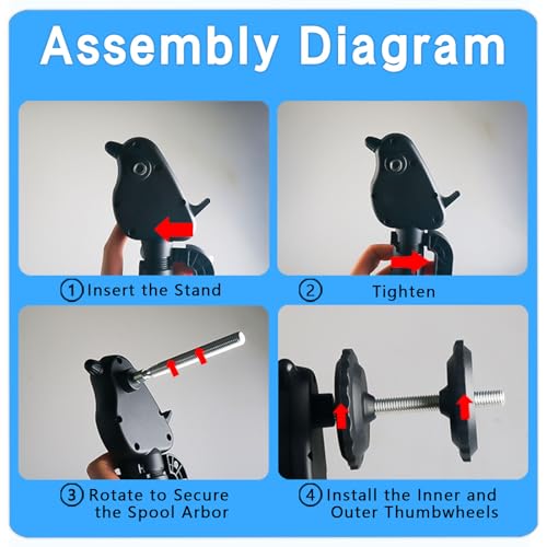 Protable Fishing Line Winders Spooler Stable Spooler Machine Adjustable Spooling Station for Quick Line Loading Spooling Station