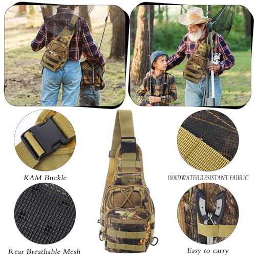 Seenelling 482 Pcs Fishing Tools Kit Fishing Accessories Kit Include Fish Hook Lures Hook Remover Lip Gripper Backpack for Men Women Gifts - color: Forest Leaves