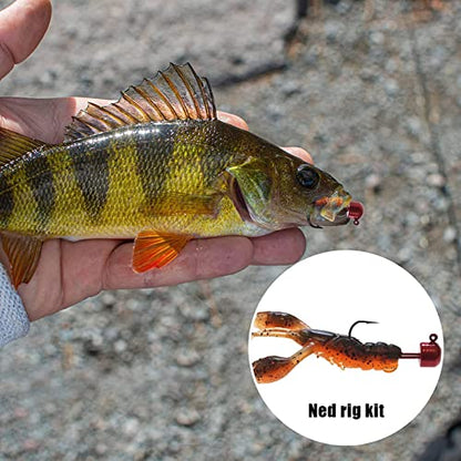 Senko Worms 40/133Pcs Fishing Soft Plastic Bait Bass Fishing Lures | Crawfish Lure Soft Plastic Worms Fishing Lure Wacky Rig Carolina Rigged - color: A-Crawfish Lures 40pcs 2.56in