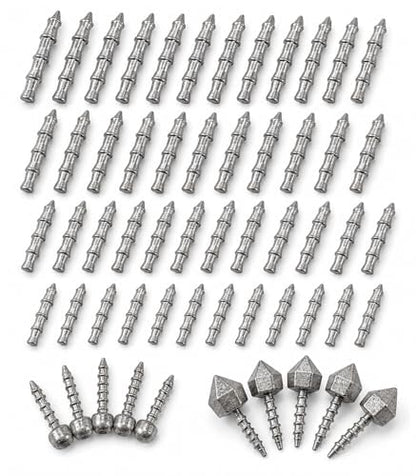 Screw-in Nail Weights for Bass Fishing, 50/70pcs Lead Insert Sinkers, Neko Rig Weights, Wacky Worm Weights, Soft Plastic Worm Weights for Stick Baits, Small Swimbaits, Finesse Lure Tuning Kit - size: 70Pcs-7 Size