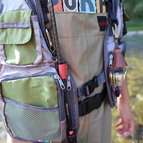 Dovesun Creek Rod Clips Wearable Fishing Rod Holder Clip Fly Fishing Pole Accessories 1PCS & 2PCS - color: Cylindrical-Black-1PCS