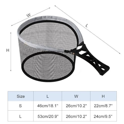 Fishing Landing Net, Foldable Fishing Lure Mesh Net with Handle for Steelhead, Salmon, Fly, Kayak, Catfish, Bass, Trout - color: S