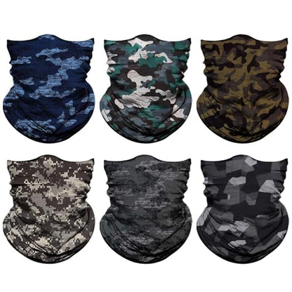 Neck Gaiter for Men Women Headwear Bandana Head Wrap Face Scarf Mask Cover Warmer Balaclava-Seamless & Versatile - color: A-1-classic Camo 1