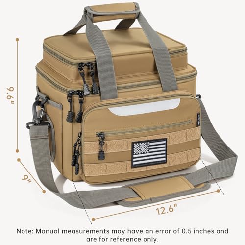 20L Fishing Tackle Bag Empty, Fits 3400-3600 & 4007 Lure Boxes, Water Resistant Fishing Gear Storage Bag, Portable Padded Shoulder Strap Bag for Saltwater Freshwater, Khaki - color: Khaki, style: Bag Only