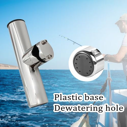 Boat Fishing Rod Holder, 316 Stainless Steel Rail Mount Fishing Pole Rod Holder for Boat
