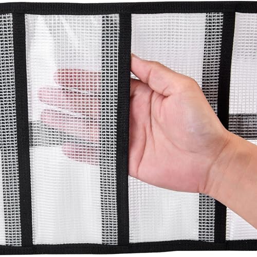 Roll Up Fishing Lure Wraps Set-Durable Lure Bag 6 Pocket PVC Protective Cover Saltwater Hook Covers Fabric Lure Protector Trolling Lure Tackle Box - color: Clear 1-pack, size: 35" X 12"