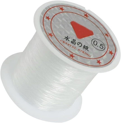 0.5mm 41Lbs Capacity Diameter Clear Nylon Fishing Line Cord Spool Deft and Professional Crystal Clear