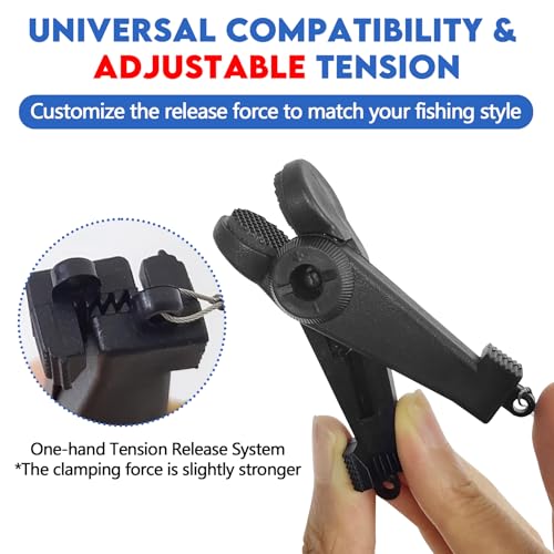 EUPHENG Fishing Downrigger Line Release Clips with Leader Snap, 2PCS/5PCS Release Clips for Downrigger Planer Board Trolling Offshore Fishing - size: 5 PCS