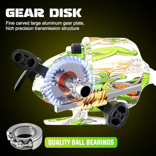 Sougayilang Casting Fishing Rod Reel Combo, 6ft High Carbon Ultralight Fishing Pole, Slow Speed 3.9:1 Gear Ratio Baitcaster Reel, Complete Freshwater Kit for Trout Bass Panfish Stream Fishing(2 packs)