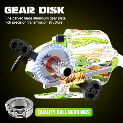 Sougayilang Casting Fishing Rod Reel Combo, 6ft High Carbon Ultralight Fishing Pole, Slow Speed 3.9:1 Gear Ratio Baitcaster Reel, Complete Freshwater Kit for Trout Bass Panfish Stream Fishing(2 packs)