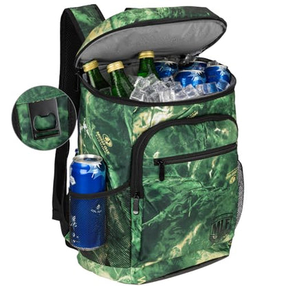 Mossy Oak MLF Fishing Cooler Backpack - Major League Insulated Leak Proof Beverage Coolers Bag - color: MO Camo